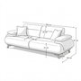 Atelier Del Sofa Bonjo Walnut - Powder Sofá de 3 Plazas
